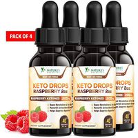 Keto Ketone Drops Extra Strength Raspberry Ketones - Thermogenic Weight Support with African Mango & Garcinia - Supports Natural Weight, Ketosis Diet Supplement, Metabolism Support - Four Bottles