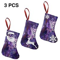 Christmas Stockings Suits Purple Butterfly Cool for Funny Xmas Party