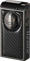 Personalized Visol Infinity Double Torch Carbon Fiber Gunmetal Cigar Lighter with Free Laser Engraving