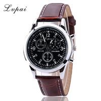 Mens Watch, Hot Sale iMakcc Lvpai Business Casual Quartz Analog Leather Band Watches (D)