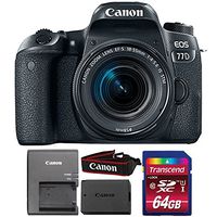 Canon EOS 77D 24.2MP Digital SLR Camera with 18-55mm IS STM Lens and 64GB Memory Card