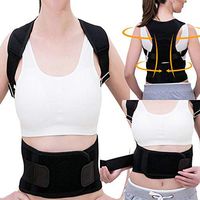 Fine Posture Corrector Breathable Back Support Brace - Back Support Vest for Women and Men - Straighten and Correct Posture - Upper Shoulder Corrector (Black, S)