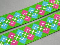5y Printed Grosgrain Ribbon Bows Chritmas Party DIY Appliques Crafts (Green)
