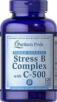 Puritan's Pride Stress Vitamin B-Complex with Vitamin C-500 Timed Release-120 Caplets
