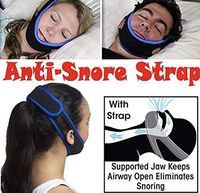 Brand New Peaceful Livin' Anti-Snore Chin Strap for Better Sleep - Guaranteed to Stop Snoring! - High-Quality Adjustable Microfiber Head Belt Improved Jaw Support Device