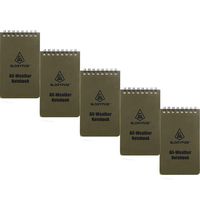 GLORYFIRE Waterproof Notebook Tactical All-Weather Spiral Memo Paper Notepad with Waterproof Grid Paper for Outdoor Activities Recording 3"x5" (5pcs)