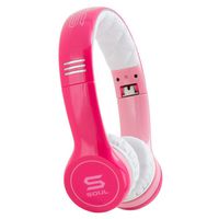 Soul by Ludacris SL100PP Ultra Dynamic On-Ear Wired Headphone with Microphone and Inline Remote for Apple iPhone iPad. Pink