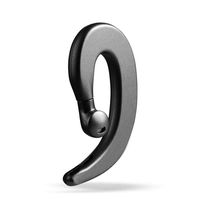 Eachbid Open Ear Wireless Bone Conduction Headphones Handsfree Headset with Microphone,Black