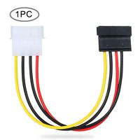 KKmoon SATA Power Connector Adapter Cable 1Pc 6-Inches 4-Pin Molex to 15-Pin