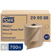 Tork 290088 Universal Matic Paper Hand Towel Roll, 1-Ply, 7.7" Width x 700' Length, Natural, Green Seal Certified (Case of 6 Rolls, 700 Feet per Roll, 4,200 Feet)