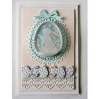 Easter Eggs with Rabbit Sets Metal Cutting Dies Scrapbooking Decoration Crafts Supplies Dies for Greeting Cards Making