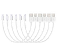 Short Micro USB Cable, Drimran [1 FT 6 Pack] USB 2.0 Fast Android Charging Cable Cord High Speed Data Sync Cord Compatible with Samsung, Kindle, HTC, Motorola, Nokia, Nexus, LG and More (White)