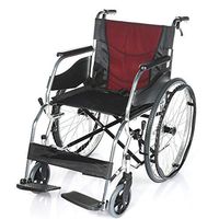 Wen long shop Lightweight Wheelchair,Foldable Aluminum Transport Wheelchair with 18 Inch Seat,Foldable Wheel Chair for Transporting and Storage