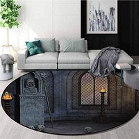 RUGSMAT Gothic Round Rug Kid Carpet,Mystical Spooky Dark Scenery Door Mat Indoors Bathroom Mats Non Slip Round-51