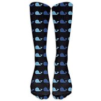 Men's Women's Black Sea Whales Athletic Socks Stockings Tube Socks