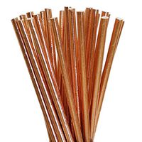 Shinny Foil Paper Straws (rose gold foil solid, 25)