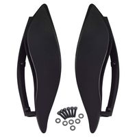 PBYMT Side Wings Air Deflectors, Fairing Side Wing Windshield, Black Adjustable Wind Deflectors, Compatible for Harley Davidson Electra Glide Street Glide 2014-2020
