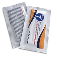 1% Hydrocortisone Cream, 8/9 g Foil Packet Part No. 1137 Qty 144 Per Box