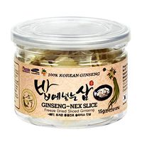 Premium Freeze Dried Korean Panax Sliced Ginseng 15g (Equivalent to Approximately 60g of Fresh Ginseng) - No Other Ingredients
