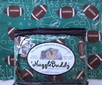 'NUGGLEBUDDY Moist Heat & Aromatherapy Organic Rice Pack for Microwave for Football Fans! FOOTBALL Flannel Fabric Infused with Spearmint Eucalyptus Aromatherapy!
