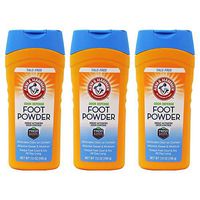 Arm & Hammer Foot Powder For Shoes & Feet Odor Eliminator & Foot Moisture Absorber - 3 Pack