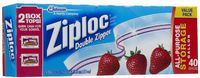 Ziploc Double Zipper Gallon Storage Bags - 104 Count