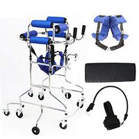 Elderly Hemiplegia Walker, Adjustable Height Rollover Prevention Lower Limb Auxiliary Training Walker, 360° No Dead Ends 8 Rounds Standing Frame (Male)