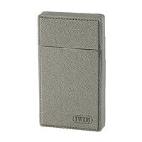 IWIM PU Leather Super Slim Size 100mm 100's Cigarette Case - Magnet Lid Unique Luxury Hard Carrying Holder Box Cover Best Blank Solid Color Design for Men and Women Unisex (Gray)