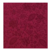 Hoffmaster 824-FD99 Linen-Like 4-Fold Burgundy Paisley Printed Dinner Napkin 16 x 17 inch, 4 packs of each 75-300 per case.