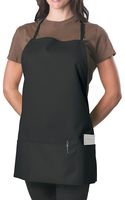 3 Pocket Adjustable Bib Apron, 27 inch, Black, pack of 60