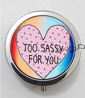 BlackKey Too Sassy For You 3-Compartment Decorative Pocket Gift Box Case Organizer for Pill, Color 1 -764