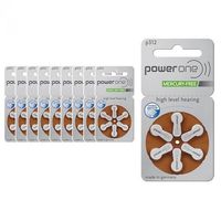 Power One Size 312 MERCURY FREE Hearing Aid Batteries (1Pack (60 batteries))