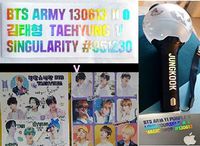 Army Bomb BTS Stickers Hologram for Army Bomb, Phone, Laptop, 10ea/1pc+Cute Photo Stickers 2pcs (V)