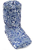 My Recovers Walking Boot Cover for Fracture Boot, Fashion Cover in Navy Blue Paisley, Short Boot, Made in USA, Orthopedic Products Accessories (LG)
