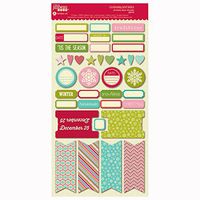 Christmas Cheer Chowder Cardstock Stickers Labels-2 Sheets