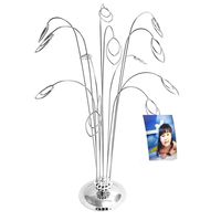 HOHIYA Photo Money Tree Holder Picture Stand Christmas Wedding Greeting Card Display Birthday Party Gift (Silver,Pack of 1)