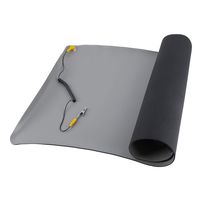 1pc New Black Durable Desktop Anti Static Mat Silicone ESD Grounding Mats 700500mm + Cord for PC Laptop Repair Tools