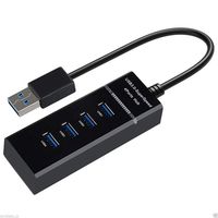 4-Port USB 3.0 Ultra Slim Data High Speed Expansion Smart Splitter Hub for Macbook, Mac Pro/mini, iMac, Surface Pro, XPS, Notebook PC, USB Flash Drives, Mobile HDD, and More