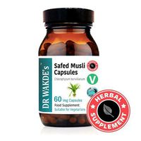 DR WAKDE’S Safed Musli Capsules (Chlorophytum borivilianum) | 60 Veg Caps | Ayurvedic Supplement | Vegan | 100% Herbal | Quantity Discounts | Free Shipping on Multiples | Same Day Dispatch