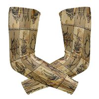 ZZKKO Anchor Steering Wheel Cooling Arm Sleeves Cover Uv Sun Protection for Men Women Running Golf Cycling Arm Warmer Sleeves 1 Pair