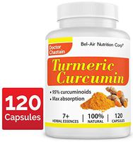 Bel-Air Turmeric Curcumin with black pepper extract, 100% potent curcumin and standardized to 95% Curcuminoids, 120 veggie capsules tumeric curcumin supplement, best tumeric supplement