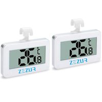 2 Pack Refrigerator Thermometer, iBetterLife Digital Waterproof Wireless Fridge Freezer Temperature Monitor from -20 to 60 Degree (-4 to 140 F) w/Hook & Large Big LCD Display for Indoor/Outdoor