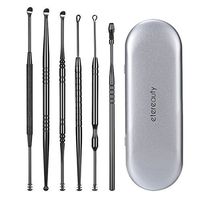 Ear Wax Removal, ETEREAUTY Ear Pick Cleaner Stainless Steel Medical Grade 6 Pieces with Storage Box and Cleaning Brush