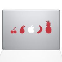 The Decal Guru Fruit Lineup MacBook Decal Vinyl Sticker - 13" MacBook Pro (2015 & Older) - Red (1336-MAC-13P-DR)