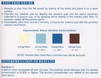 10 One Step Alcohol Saliva Test Strip Pack by DMI