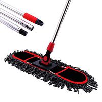 Dust Mop, MEIBEI Floor mop with Adjustable Long Handle - 50.5", Microfiber Hardwood Floor Sweeper- 20.9" Wide Metal Frame Mop Head, Wet or Dry, Perfect for Small Space, Restroom and Wall