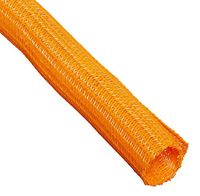 Hellermann Tyton 170-03084 Split Wrap Braided Sleeving, 0.75" ID, PET, Orange, 100ft Reel