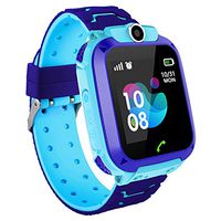 RONSHIN Smart Watch for Kids Phone for Android iOS Life Waterproof LBS Positioning 2G Sim Card Dail Call Blue