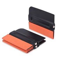 Gomake Auto Vinyl Wraps Tool Professional 4 Inch Magnet Squeegee with Micro-Fiber Felt Edge/Film Squeegee/Vinyl Squeegee/Plastic Scraper, Pack of 3