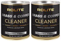 Rolite Brass & Copper Cleaner (2lb) Instant Cleaning & Tarnish Removal on Railings, Elevators, Fixtures, Hotels, Cruise Ships, Buildings 2 Pack